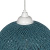 GLOBOSTAR® SOLEI 205-0012 Boho Κρεμαστό Φωτιστικό Οροφής με Ντουί 1 x E27 AC 220-240V IP20 - Τιρκουάζ - M20 x Π20 x Υ25cm