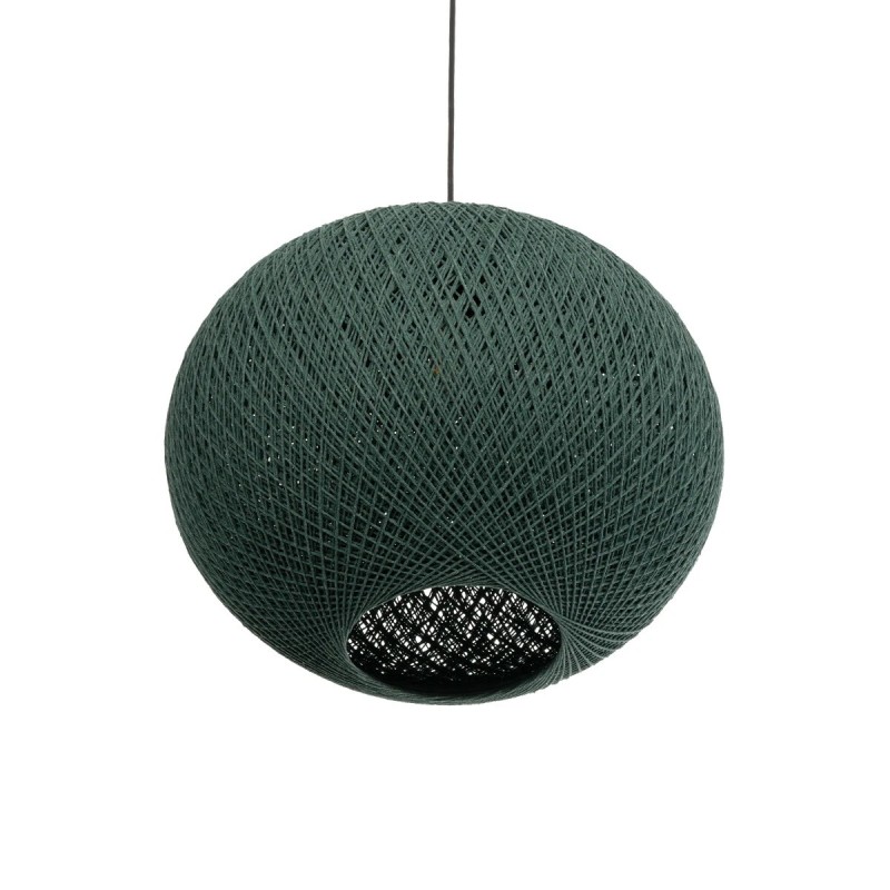 GLOBOSTAR® SOLEI 205-0013 Boho Κρεμαστό Φωτιστικό Οροφής με Ντουί 1 x E27 AC 220-240V IP20 - Πράσινο - M40 x Π40 x Υ45cm