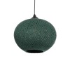 GLOBOSTAR® SOLEI 205-0014 Boho Κρεμαστό Φωτιστικό Οροφής με Ντουί 1 x E27 AC 220-240V IP20 - Πράσινο - M30 x Π30 x Υ35cm