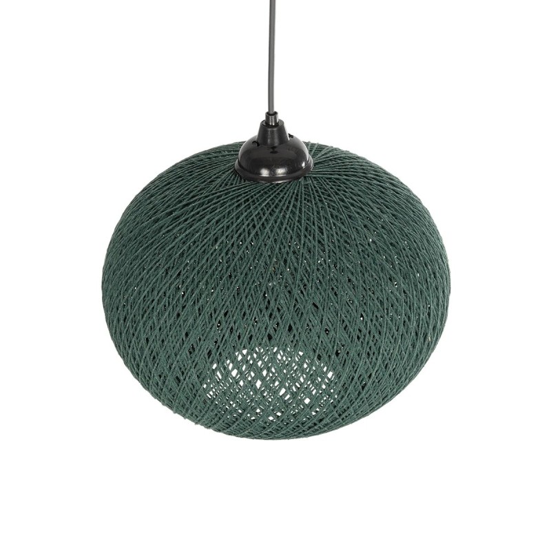 GLOBOSTAR® SOLEI 205-0014 Boho Κρεμαστό Φωτιστικό Οροφής με Ντουί 1 x E27 AC 220-240V IP20 - Πράσινο - M30 x Π30 x Υ35cm