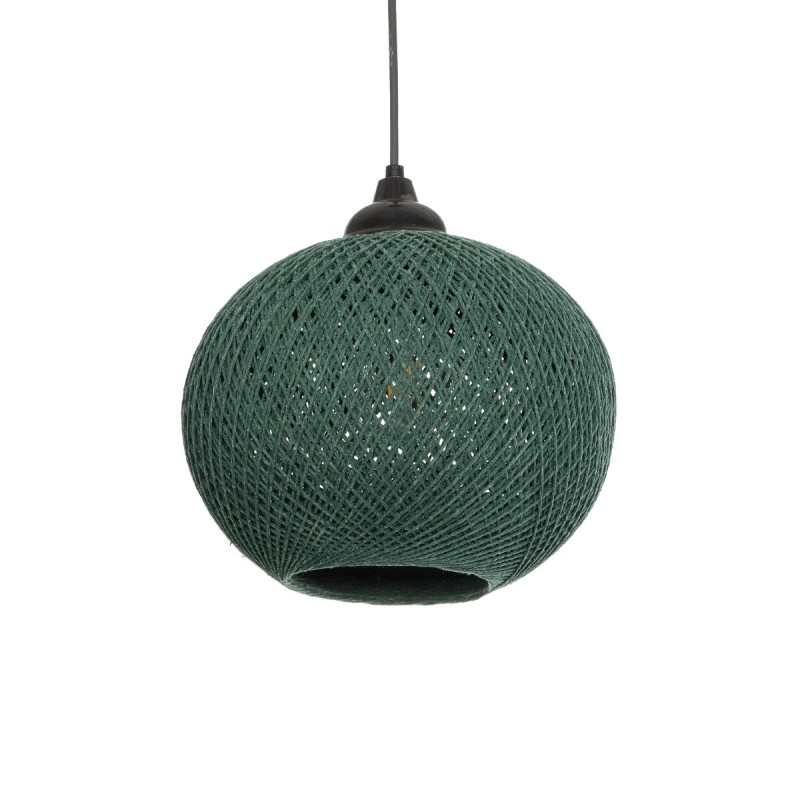 GLOBOSTAR® SOLEI 205-0015 Boho Κρεμαστό Φωτιστικό Οροφής με Ντουί 1 x E27 AC 220-240V IP20 - Πράσινο - M20 x Π20 x Υ25cm