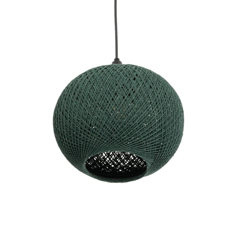 GLOBOSTAR® SOLEI 205-0015 Boho Κρεμαστό Φωτιστικό Οροφής με Ντουί 1 x E27 AC 220-240V IP20 - Πράσινο - M20 x Π20 x Υ25cm