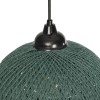 GLOBOSTAR® SOLEI 205-0015 Boho Κρεμαστό Φωτιστικό Οροφής με Ντουί 1 x E27 AC 220-240V IP20 - Πράσινο - M20 x Π20 x Υ25cm