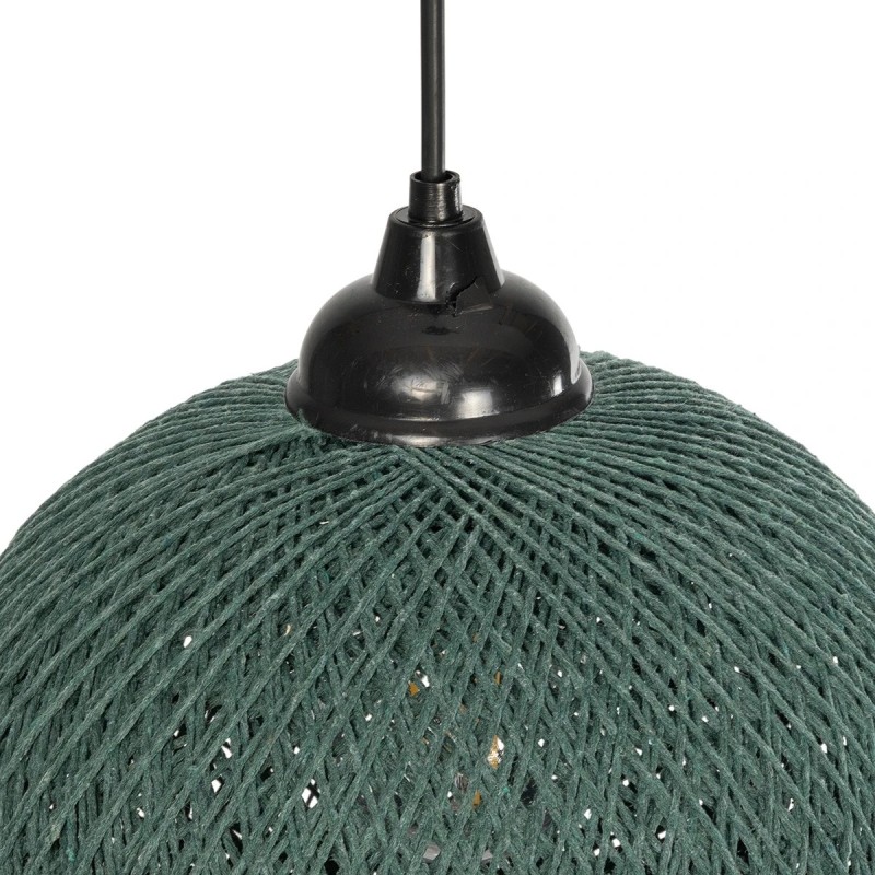 GLOBOSTAR® SOLEI 205-0015 Boho Κρεμαστό Φωτιστικό Οροφής με Ντουί 1 x E27 AC 220-240V IP20 - Πράσινο - M20 x Π20 x Υ25cm