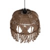 GLOBOSTAR® TONA 205-0016 Boho Κρεμαστό Φωτιστικό Οροφής με Ντουί 1 x E27 AC 220-240V IP20 - Μπεζ - M40 x Π40 x Υ38cm