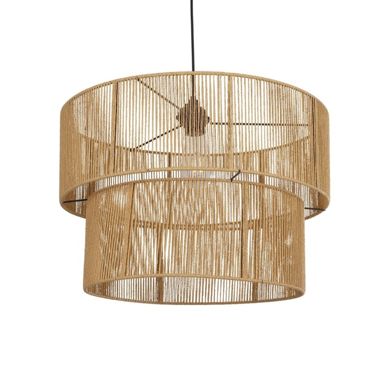 GLOBOSTAR® ROXXI 205-0020 Boho Κρεμαστό Φωτιστικό Οροφής με Ντουί 1 x E27 AC 220-240V IP20 - Μπεζ - M50 x Π50 x Υ36cm