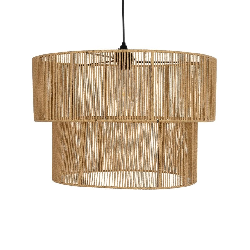 GLOBOSTAR® ROXXI 205-0020 Boho Κρεμαστό Φωτιστικό Οροφής με Ντουί 1 x E27 AC 220-240V IP20 - Μπεζ - M50 x Π50 x Υ36cm