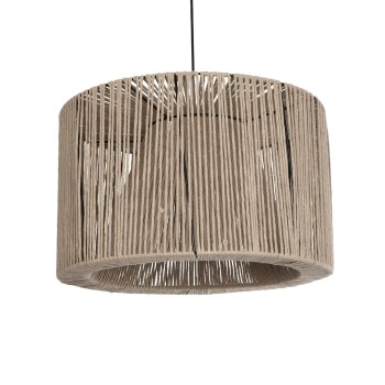 GLOBOSTAR® ZYLINDER 205-0022 Boho Κρεμαστό Φωτιστικό Οροφής με Ντουί 1 x E27 AC 220-240V IP20 - Μπεζ - M50 x Π50 x Υ32cm