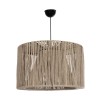 GLOBOSTAR® ZYLINDER 205-0022 Boho Κρεμαστό Φωτιστικό Οροφής με Ντουί 1 x E27 AC 220-240V IP20 - Μπεζ - M50 x Π50 x Υ32cm