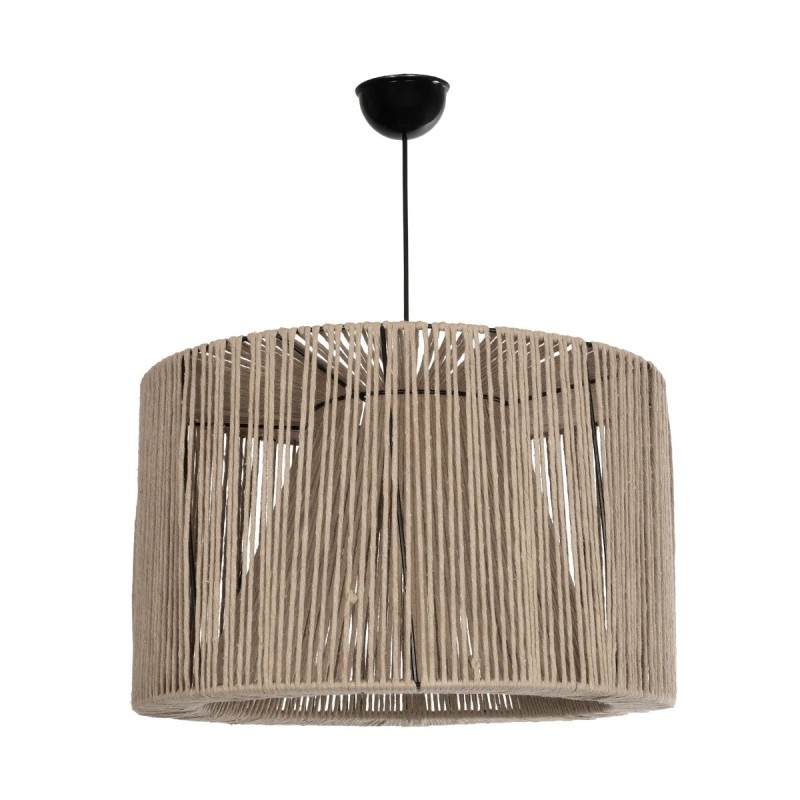 GLOBOSTAR® ZYLINDER 205-0022 Boho Κρεμαστό Φωτιστικό Οροφής με Ντουί 1 x E27 AC 220-240V IP20 - Μπεζ - M50 x Π50 x Υ32cm