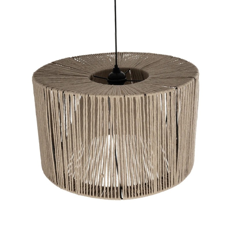 GLOBOSTAR® ZYLINDER 205-0022 Boho Κρεμαστό Φωτιστικό Οροφής με Ντουί 1 x E27 AC 220-240V IP20 - Μπεζ - M50 x Π50 x Υ32cm