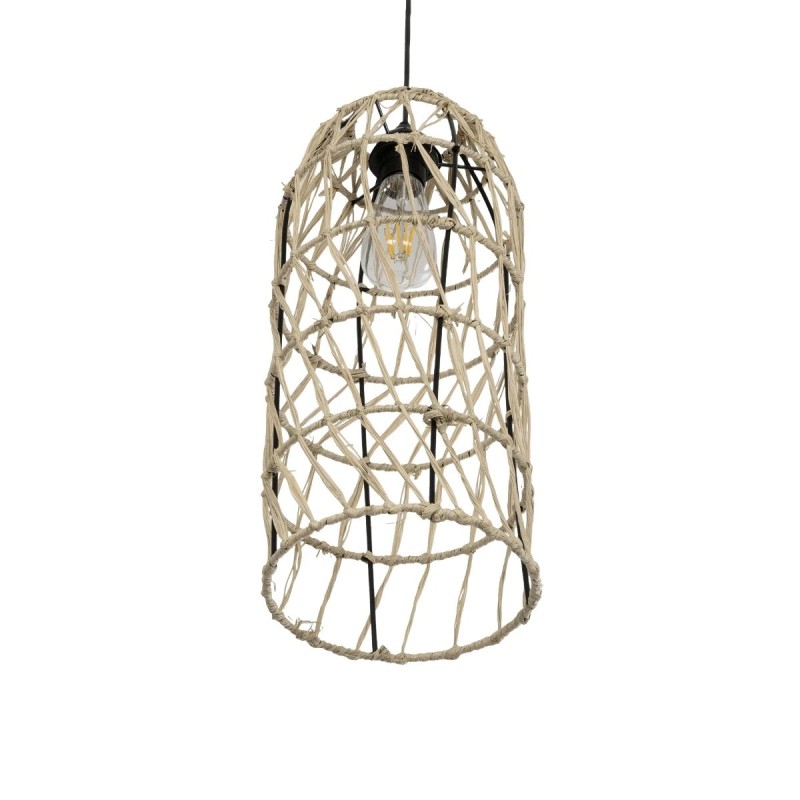 GLOBOSTAR® NETI 205-0024 Boho Κρεμαστό Φωτιστικό Οροφής με Ντουί 1 x E27 AC 220-240V IP20 - Μπεζ - M20 x Π20 x Υ49cm