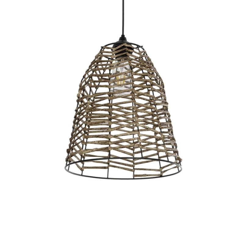 GLOBOSTAR® NETZ 205-0026 Boho Κρεμαστό Φωτιστικό Οροφής με Ντουί 1 x E27 AC 220-240V IP20 - Μπεζ - M30 x Π30 x Υ38cm