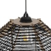GLOBOSTAR® VORK 205-0027 Boho Κρεμαστό Φωτιστικό Οροφής με Ντουί 1 x E27 AC 220-240V IP20 - Μαύρο - M40 x Π40 x Υ36cm