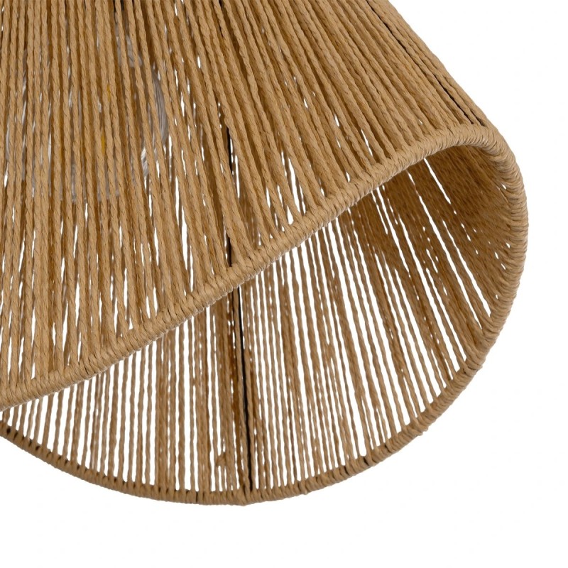 GLOBOSTAR® ELDA 205-0032 Boho Κρεμαστό Φωτιστικό Οροφής με Ντουί 1 x E27 AC 220-240V IP20 - Μπεζ - M32 x Π21 x Υ24cm