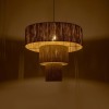 GLOBOSTAR® COROIN 205-0035 Boho Κρεμαστό Φωτιστικό Οροφής με Ντουί 1 x E27 AC 220-240V IP20 - Μπεζ - M70 x Π70 x Υ64cm