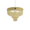 GLOBOSTAR® COROIN 205-0035 Boho Κρεμαστό Φωτιστικό Οροφής με Ντουί 1 x E27 AC 220-240V IP20 - Μπεζ - M70 x Π70 x Υ64cm