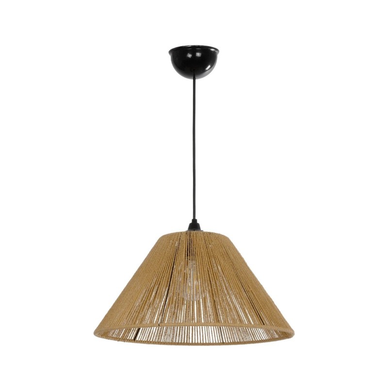 GLOBOSTAR® COROIN 205-0036 Boho Κρεμαστό Φωτιστικό Οροφής με Ντουί 1 x E27 AC 220-240V IP20 - Μπεζ - M35 x Π35 x Υ21cm