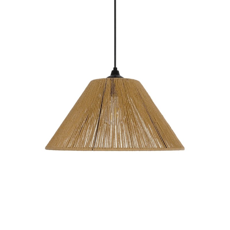 GLOBOSTAR® COROIN 205-0036 Boho Κρεμαστό Φωτιστικό Οροφής με Ντουί 1 x E27 AC 220-240V IP20 - Μπεζ - M35 x Π35 x Υ21cm