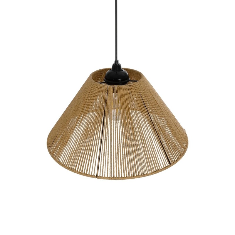 GLOBOSTAR® COROIN 205-0036 Boho Κρεμαστό Φωτιστικό Οροφής με Ντουί 1 x E27 AC 220-240V IP20 - Μπεζ - M35 x Π35 x Υ21cm