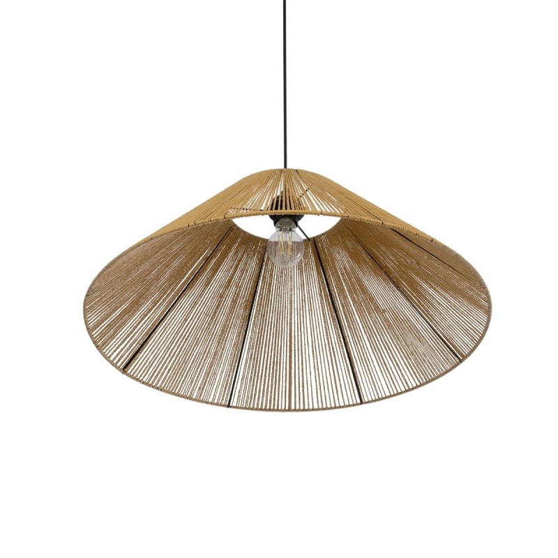 GLOBOSTAR® HATA 205-0037 Boho Κρεμαστό Φωτιστικό Οροφής με Ντουί 1 x E27 AC 220-240V IP20 - Μπεζ - M60 x Π60 x Υ27cm