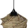 GLOBOSTAR® HUSLE 205-0044 Boho Κρεμαστό Φωτιστικό Οροφής με Ντουί 1 x E27 AC 220-240V IP20 - Μπεζ - M24 x Π24 x Υ21cm