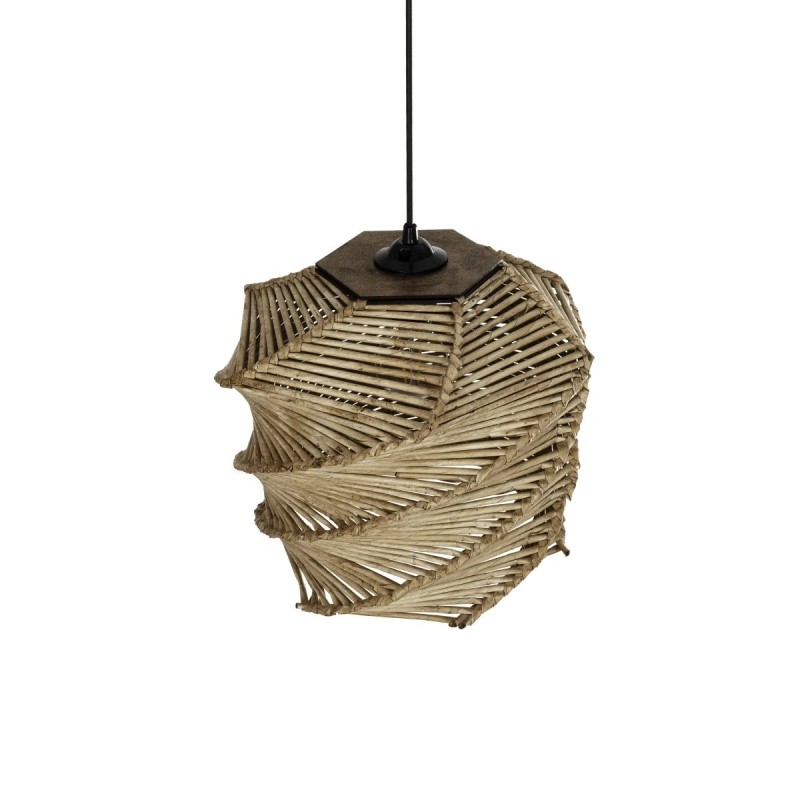 GLOBOSTAR® HUSLE 205-0045 Boho Κρεμαστό Φωτιστικό Οροφής με Ντουί 1 x E27 AC 220-240V IP20 - Μπεζ - M30 x Π30 x Υ28cm