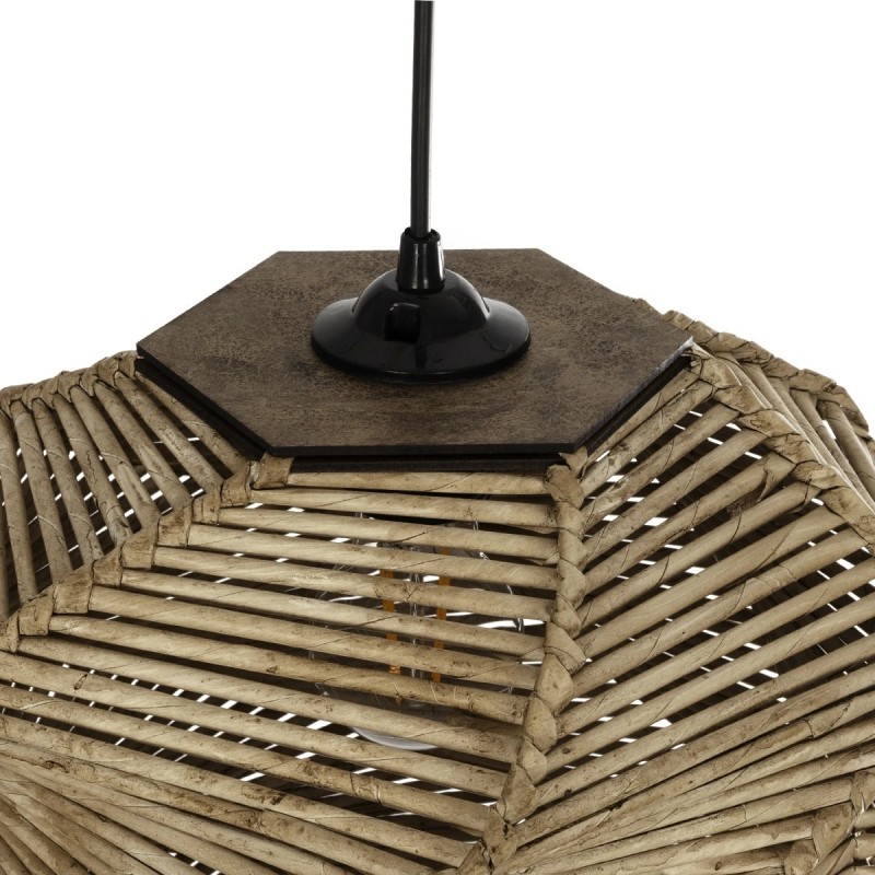 GLOBOSTAR® HUSLE 205-0045 Boho Κρεμαστό Φωτιστικό Οροφής με Ντουί 1 x E27 AC 220-240V IP20 - Μπεζ - M30 x Π30 x Υ28cm