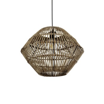 GLOBOSTAR® KEGEL 205-0048 Boho Κρεμαστό Φωτιστικό Οροφής με Ντουί 1 x E27 AC 220-240V IP20 - Μπεζ - M46 x Π46 x Υ35cm