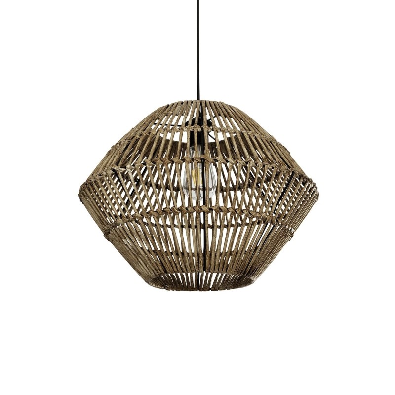 GLOBOSTAR® KEGEL 205-0048 Boho Κρεμαστό Φωτιστικό Οροφής με Ντουί 1 x E27 AC 220-240V IP20 - Μπεζ - M46 x Π46 x Υ35cm