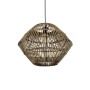 GLOBOSTAR® KEGEL 205-0048 Boho Κρεμαστό Φωτιστικό Οροφής με Ντουί 1 x E27 AC 220-240V IP20 - Μπεζ - M46 x Π46 x Υ35cm