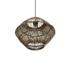 GLOBOSTAR® KEGEL 205-0048 Boho Κρεμαστό Φωτιστικό Οροφής με Ντουί 1 x E27 AC 220-240V IP20 - Μπεζ - M46 x Π46 x Υ35cm