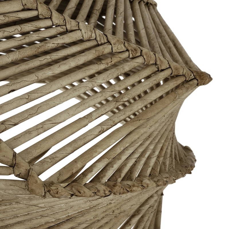 GLOBOSTAR® OLET 205-0049 Boho Κρεμαστό Φωτιστικό Οροφής με Ντουί 1 x E27 AC 220-240V IP20 - Μπεζ - M38 x Π38 x Υ23cm