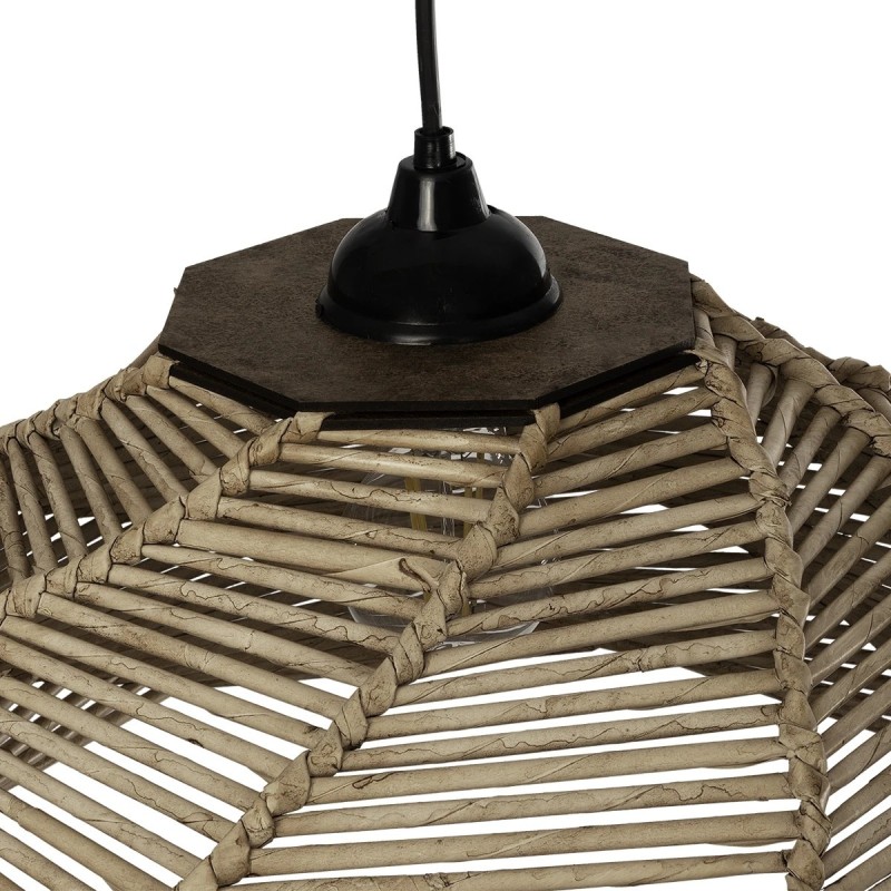 GLOBOSTAR® OLET 205-0049 Boho Κρεμαστό Φωτιστικό Οροφής με Ντουί 1 x E27 AC 220-240V IP20 - Μπεζ - M38 x Π38 x Υ23cm