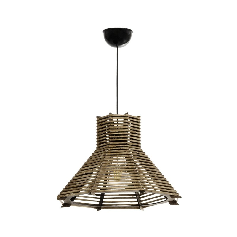 GLOBOSTAR® MEGALISTO 205-0051 Boho Κρεμαστό Φωτιστικό Οροφής με Ντουί 1 x E27 AC 220-240V IP20 - Μπεζ - M40 x Π40 x Υ26cm