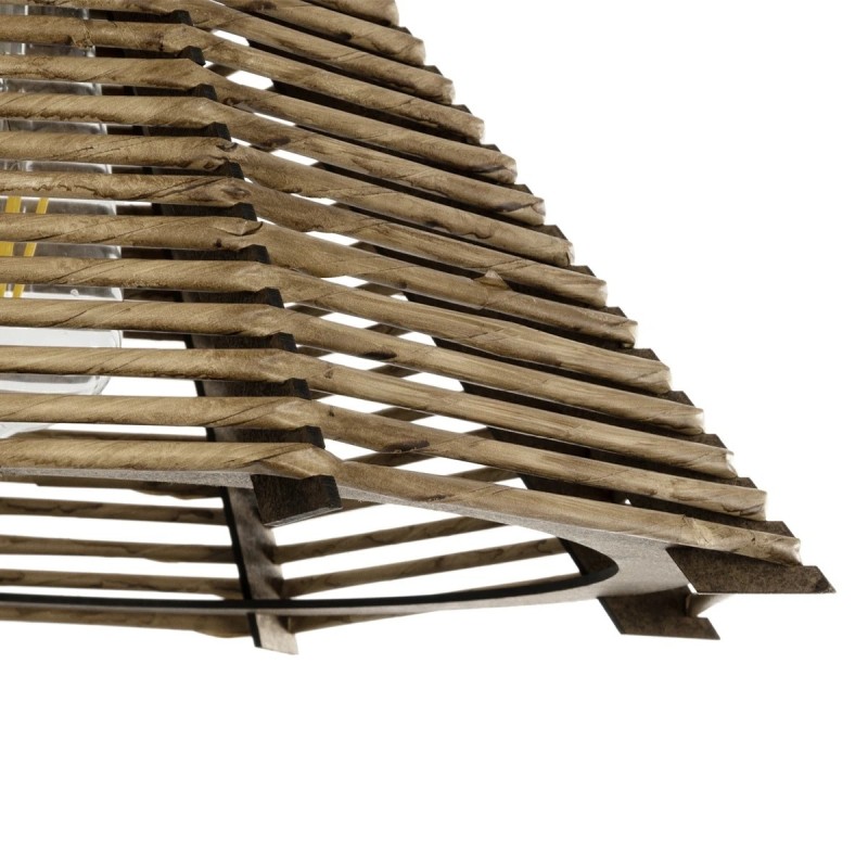 GLOBOSTAR® MEGALISTO 205-0051 Boho Κρεμαστό Φωτιστικό Οροφής με Ντουί 1 x E27 AC 220-240V IP20 - Μπεζ - M40 x Π40 x Υ26cm