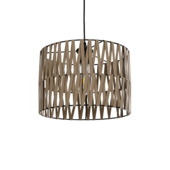 GLOBOSTAR® MARS 205-0054 Boho Κρεμαστό Φωτιστικό Οροφής με Ντουί 1 x E27 AC 220-240V IP20 - Μπεζ - M30 x Π30 x Υ24cm