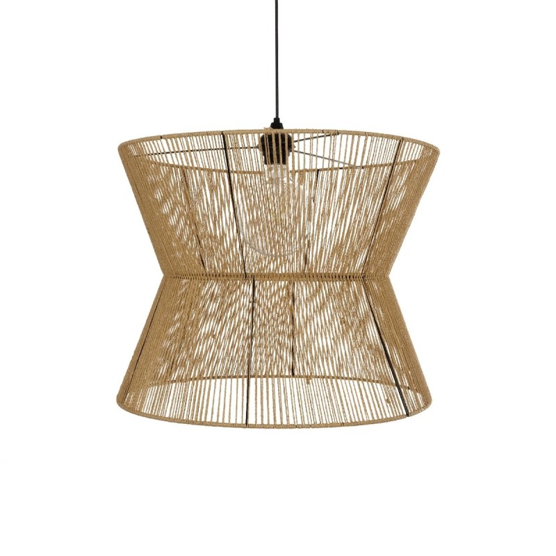 GLOBOSTAR® UPCONE 205-0056 Boho Κρεμαστό Φωτιστικό Οροφής με Ντουί 1 x E27 AC 220-240V IP20 - Μπεζ - M50 x Π50 x 43cm