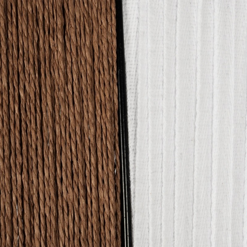 GLOBOSTAR® TAG 205-0059 Boho Κρεμαστό Φωτιστικό Οροφής με Ντουί 1 x E27 AC 220-240V IP20 - Λευκό & Καφέ - M30 x Π30 x Υ18cm