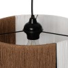 GLOBOSTAR® TAG 205-0059 Boho Κρεμαστό Φωτιστικό Οροφής με Ντουί 1 x E27 AC 220-240V IP20 - Λευκό & Καφέ - M30 x Π30 x Υ18cm