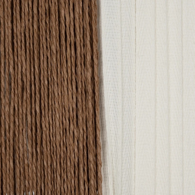 GLOBOSTAR® TAG 205-0060 Boho Κρεμαστό Φωτιστικό Οροφής με Ντουί 1 x E27 AC 220-240V IP20 - Μπεζ & Καφέ - M60 x Π60 x 35cm