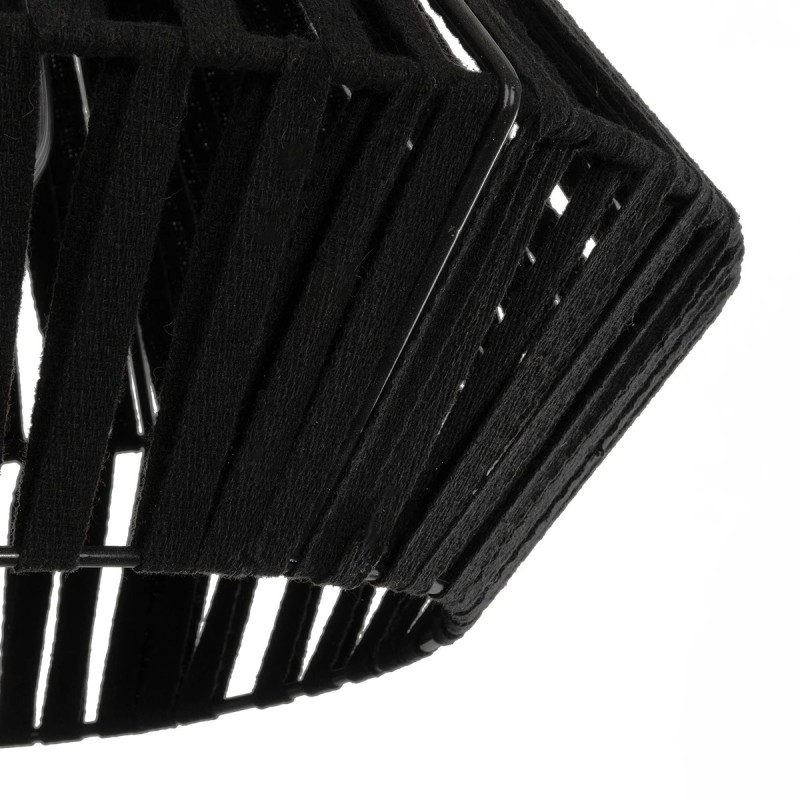 GLOBOSTAR® NUI 205-0061 Boho Κρεμαστό Φωτιστικό Οροφής με Ντουί 1 x E27 AC 220-240V IP20 - Μαύρο - M36 x Π36 x Υ27cm