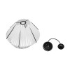 GLOBOSTAR® NUI 205-0063 Boho Κρεμαστό Φωτιστικό Οροφής με Ντουί 1 x E27 AC 220-240V IP20 - Λευκό - M36 x Π36 x Υ27cm