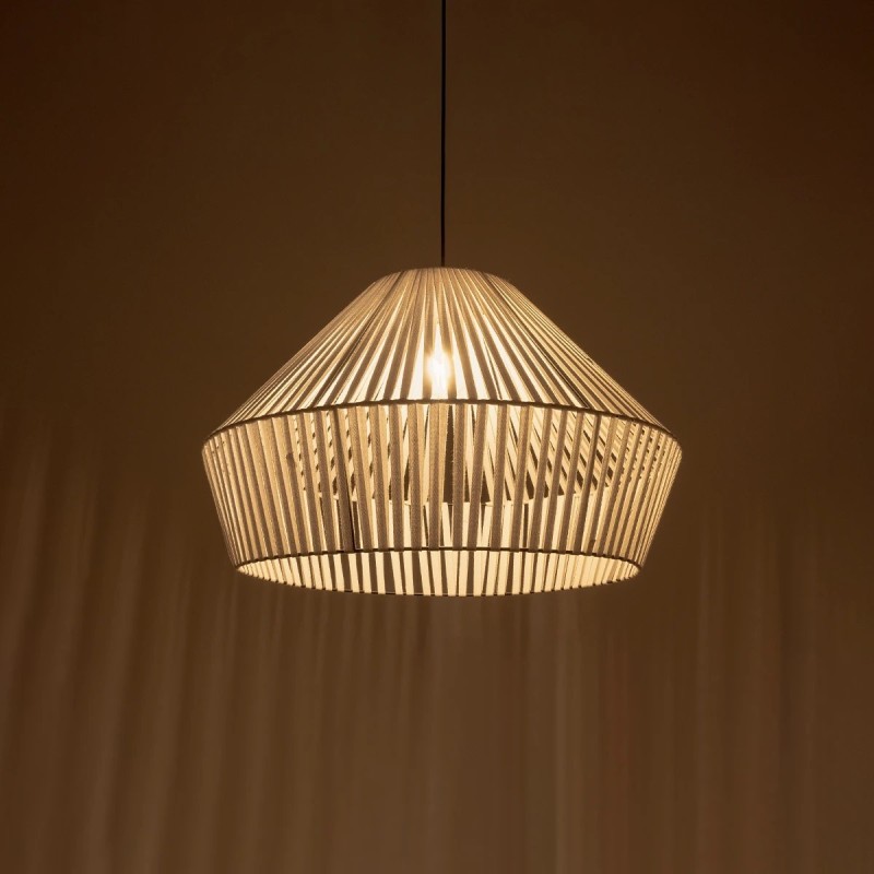 GLOBOSTAR® NUI 205-0064 Boho Κρεμαστό Φωτιστικό Οροφής με Ντουί 1 x E27 AC 220-240V IP20 - Λευκό - M60 x Π60 x Υ41cm