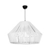 GLOBOSTAR® NUI 205-0064 Boho Κρεμαστό Φωτιστικό Οροφής με Ντουί 1 x E27 AC 220-240V IP20 - Λευκό - M60 x Π60 x Υ41cm