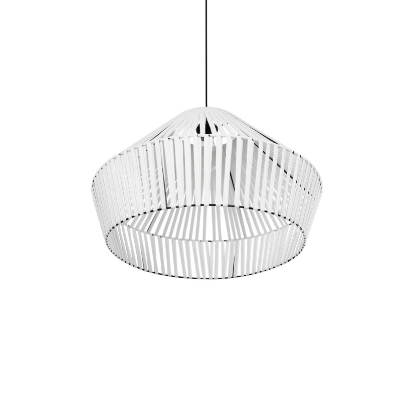 GLOBOSTAR® NUI 205-0064 Boho Κρεμαστό Φωτιστικό Οροφής με Ντουί 1 x E27 AC 220-240V IP20 - Λευκό - M60 x Π60 x Υ41cm