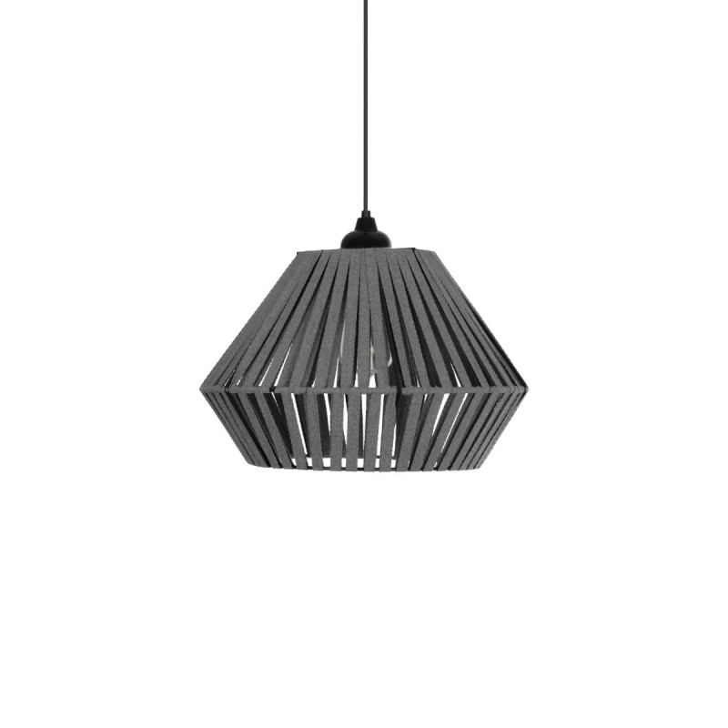 GLOBOSTAR® NUI 205-0065 Boho Κρεμαστό Φωτιστικό Οροφής με Ντουί 1 x E27 AC 220-240V IP20 - Γκρι - M36 x Π36 x Υ27cm