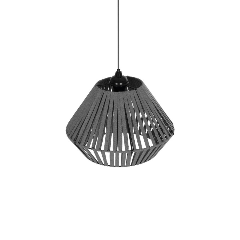 GLOBOSTAR® NUI 205-0065 Boho Κρεμαστό Φωτιστικό Οροφής με Ντουί 1 x E27 AC 220-240V IP20 - Γκρι - M36 x Π36 x Υ27cm