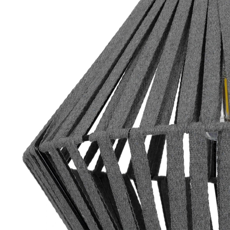 GLOBOSTAR® NUI 205-0065 Boho Κρεμαστό Φωτιστικό Οροφής με Ντουί 1 x E27 AC 220-240V IP20 - Γκρι - M36 x Π36 x Υ27cm