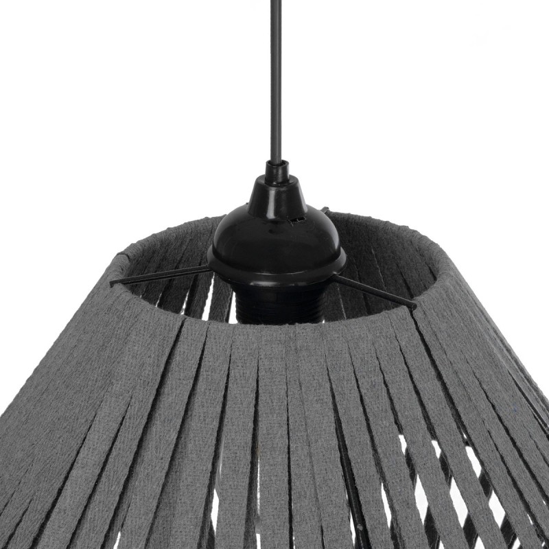 GLOBOSTAR® NUI 205-0065 Boho Κρεμαστό Φωτιστικό Οροφής με Ντουί 1 x E27 AC 220-240V IP20 - Γκρι - M36 x Π36 x Υ27cm